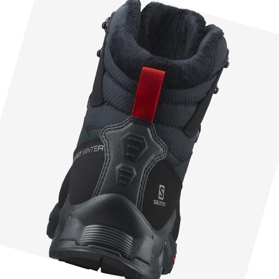 Salomon QUEST WINTER THINSULATE™ CLIMASALOMON™ WATERPROOF Kadın Kışlık Botlar Siyah | TR 2609ILH